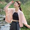 Women's Stand Collar Hoodless Hiking Sun Protection Jacket UV Resistant Autumn Short Top Commute Cargo Top