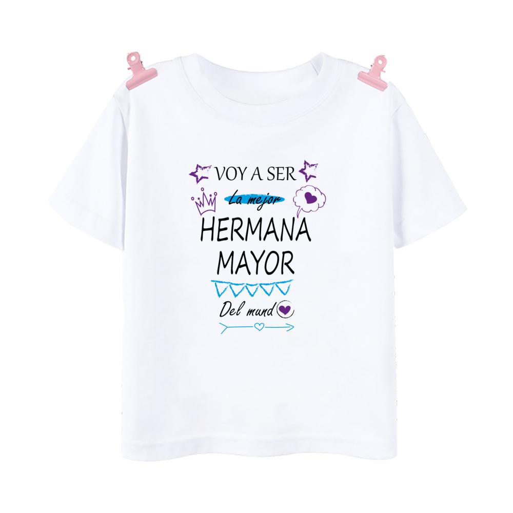 I'm Being Promoted To Big Sister T-shirt Baby Announcement T Shirt Kids Spanish Print Tee Girl Tops Children Tops Summer Clothes