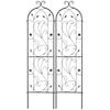 2 Packs Metal Garden Trellis for Climbing Plant Support 60x15 In Rustproof