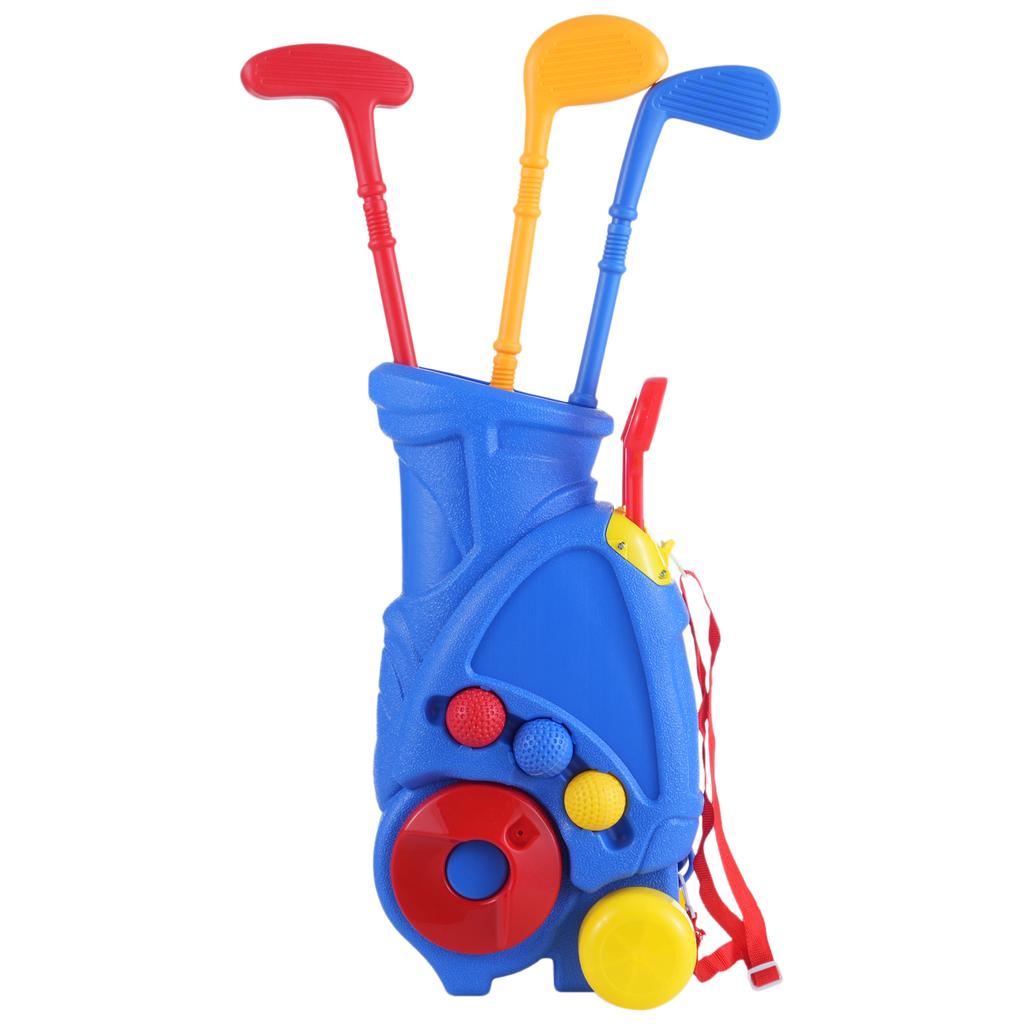Toddler Golf Set, Kids Active Exercise Yard Play Cart with Clubs, Tees, Balls and Putting Mat, Indoor and Outdoor