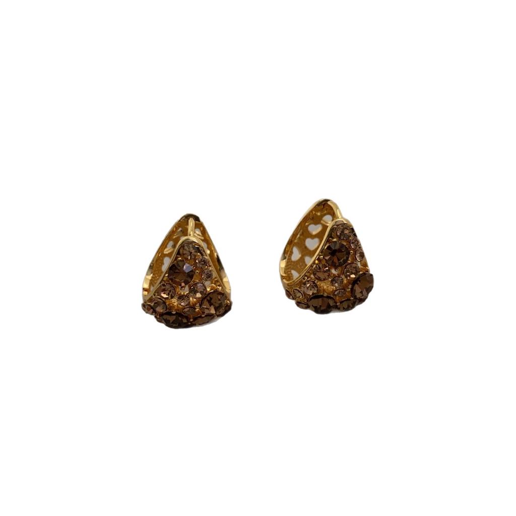 Super Flash Black Zircon Earrings, Premium Sense Earrings, Temperament, Premium Atmosphere 20 Tide Earrings, Earrings.