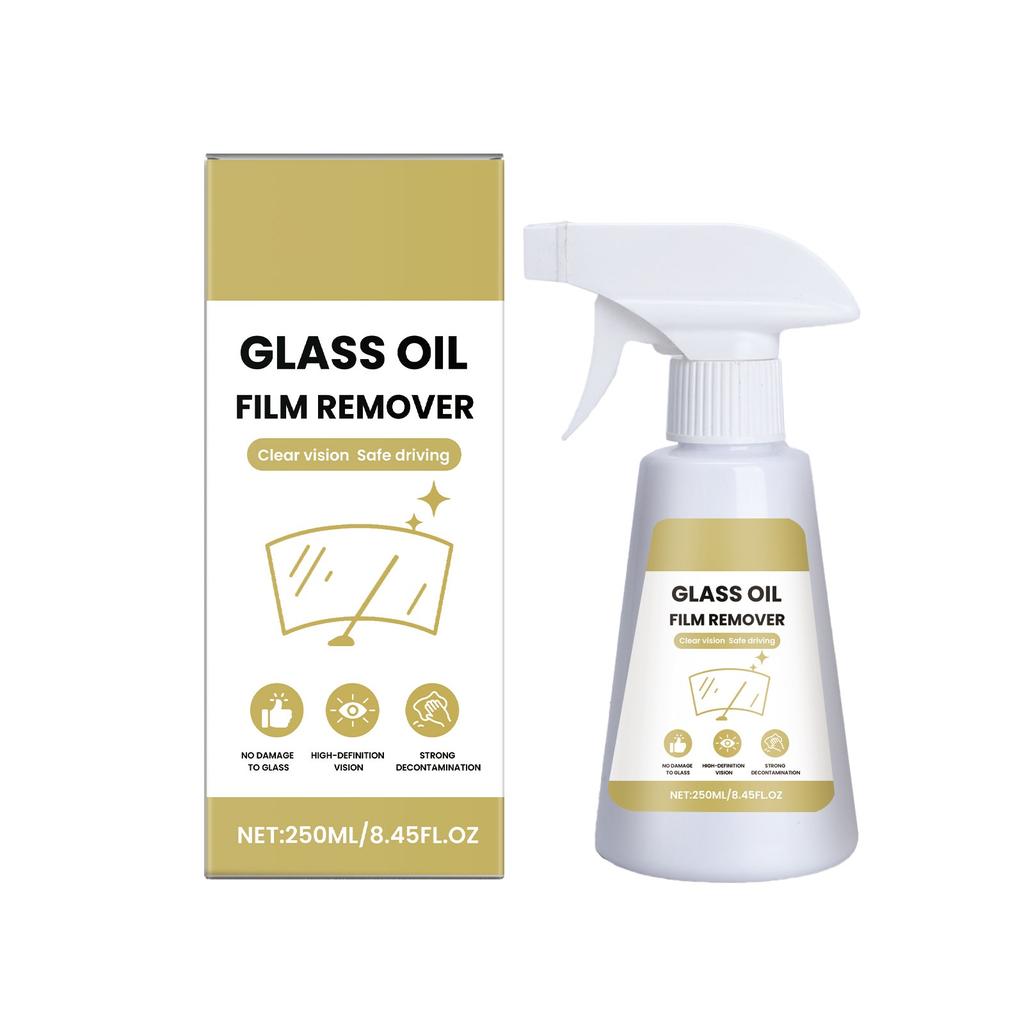Car Glass Oil Film Remover; Windshield Cleaner; Oil Film Remover Paste; Deep Cleaning Hydrophilic Cleaning Suitable For All Car Models(250ml)