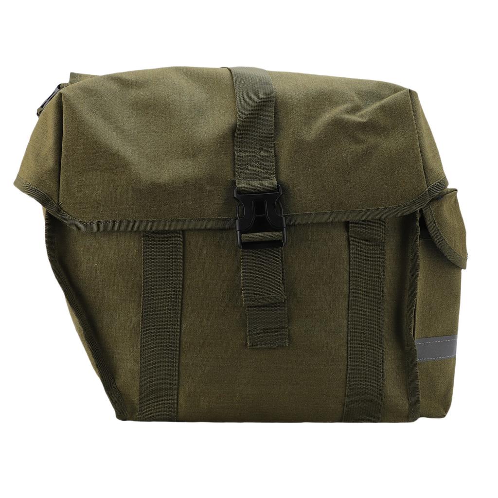 Bike Seat Double Bag Watertight Canvas Large Capacity Bike Rear Rack Double Side Bag for Cycling