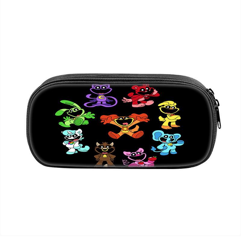 Smiling Critters Cartoon Pencil Case Nylon Kids School Supplies Storage For Children