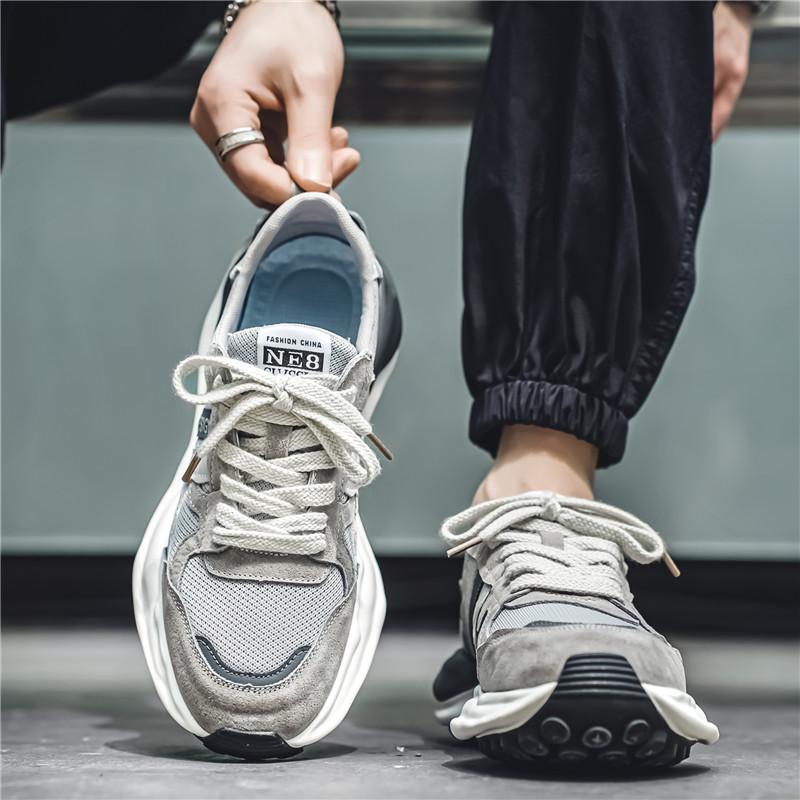 Мужская противоскользящая износостойкая модная повседневная и спортивная обувь с сеткой — фото 8