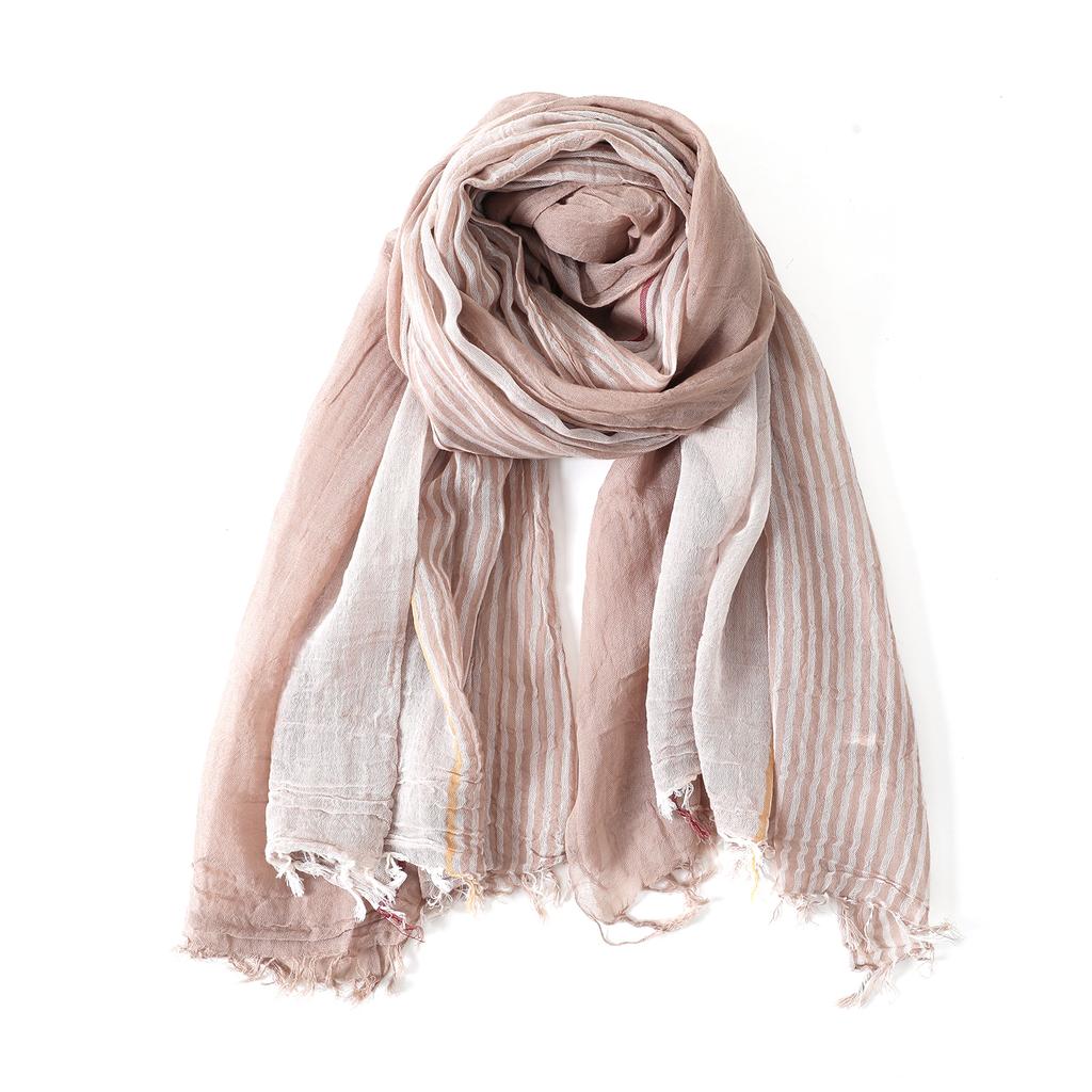 Cotton Linen Men Scarf Fashion Men'S Striped Scarves Autumn Winter Warm Neckerchief Casual Male Accessories Pashmina Shawl