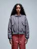 Erer Washed Bomber Jacket Purple