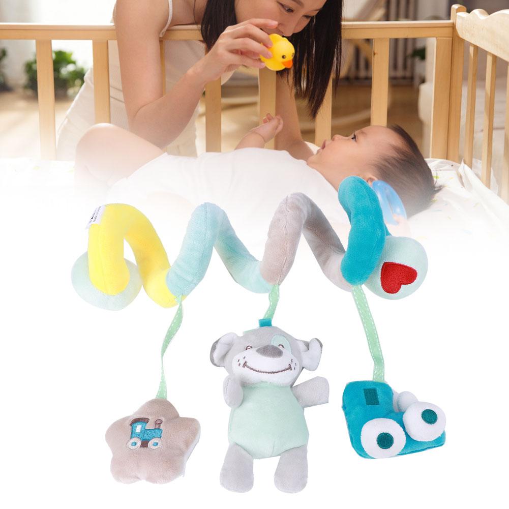 Infant Spiral Activity Toy Hanging Baby Crib Plush Toys for Stroller Crib Car Seat