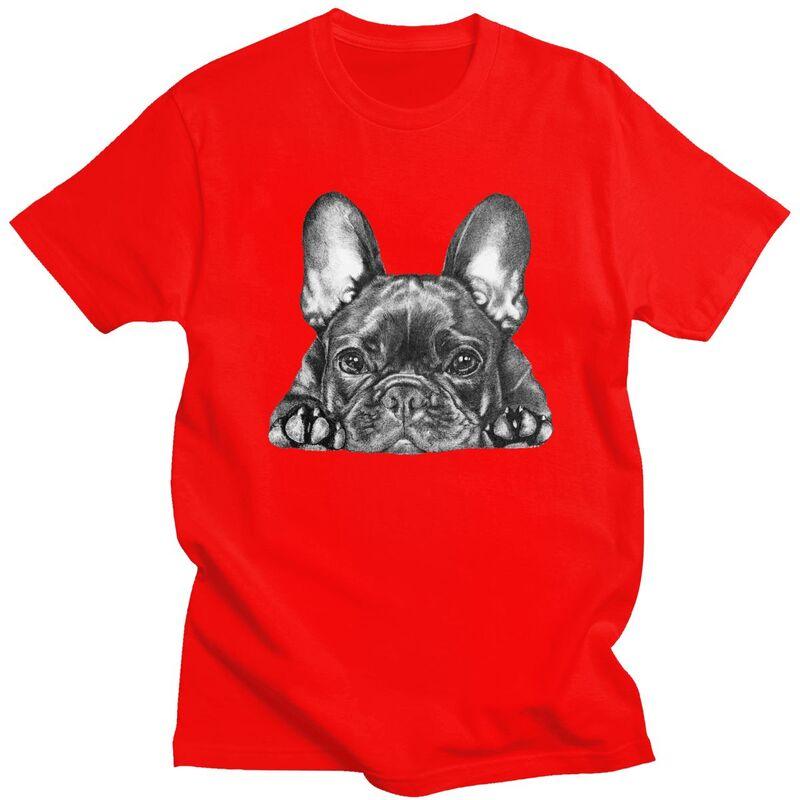 Custom Frenchie Dog French Bulldog T Shirt Men 100 Cotton Tshirt Casual Tees Streetwear Tshirt