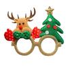 Women's Reindeer Christmas Party Glasses: Funny Disco Gift & Hair Accessories for Couples, Kids, Students