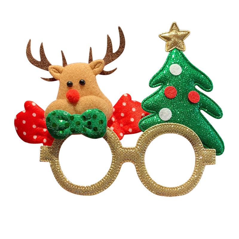 Women's Reindeer Christmas Party Glasses: Funny Disco Gift & Hair Accessories for Couples, Kids, Students