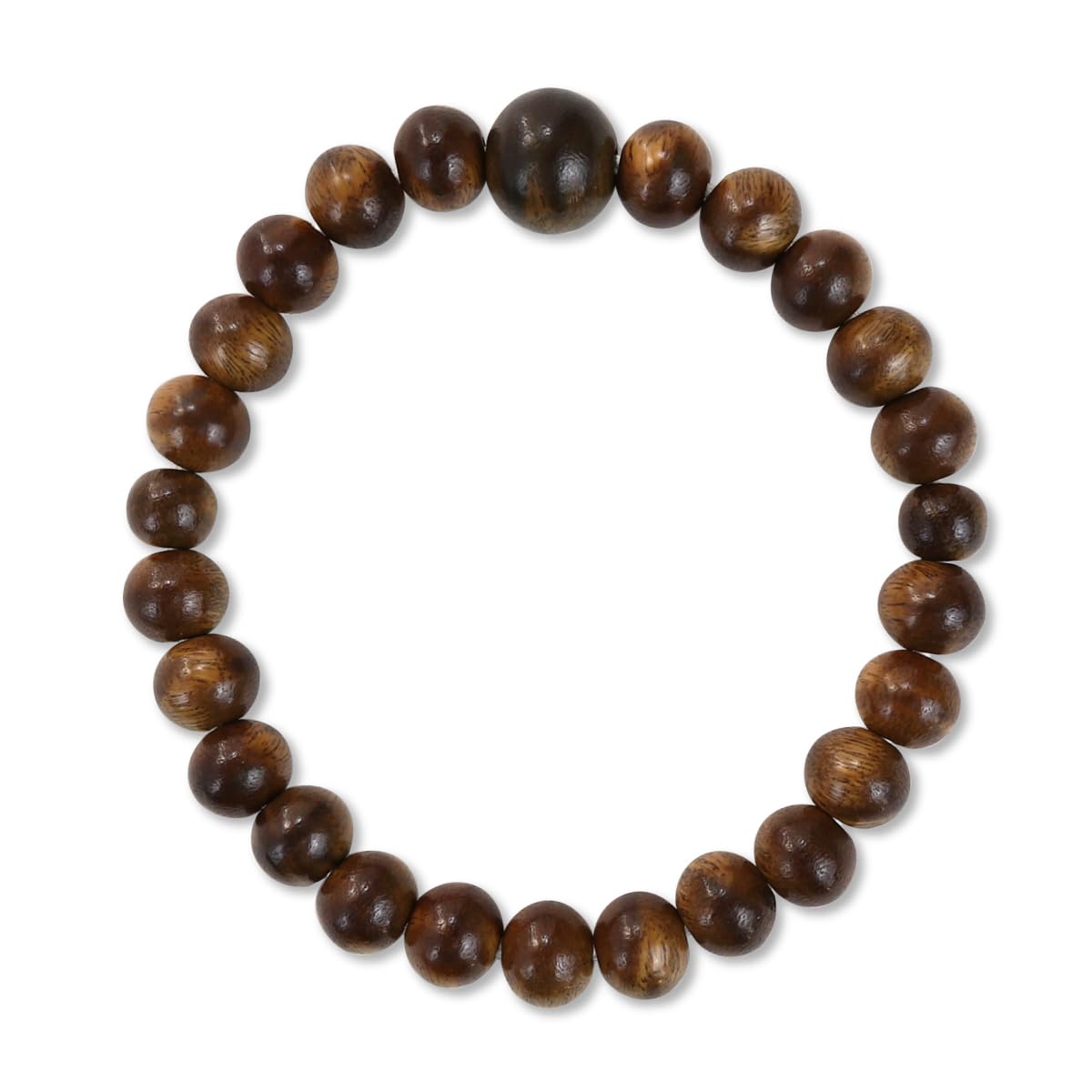 

Mala beads green 8mm 16cm [Hotokudo] bracelet, sandalwood, beads, коричневий
