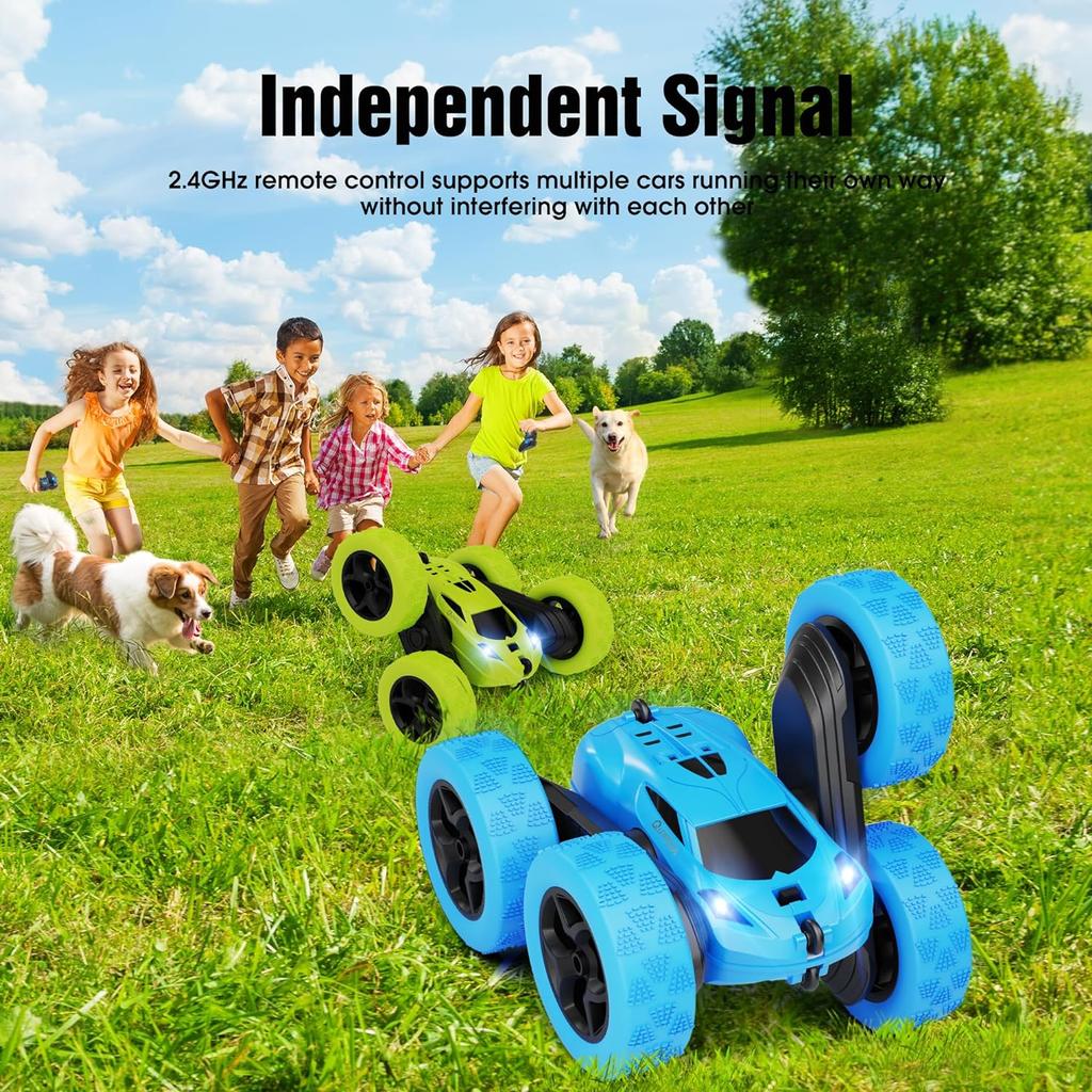Remote Control Car, RC Car Toys for 6-12 Year Old Boys, Off Road RC Stunt Car 4WD 360° Rotating Remote Control Car
