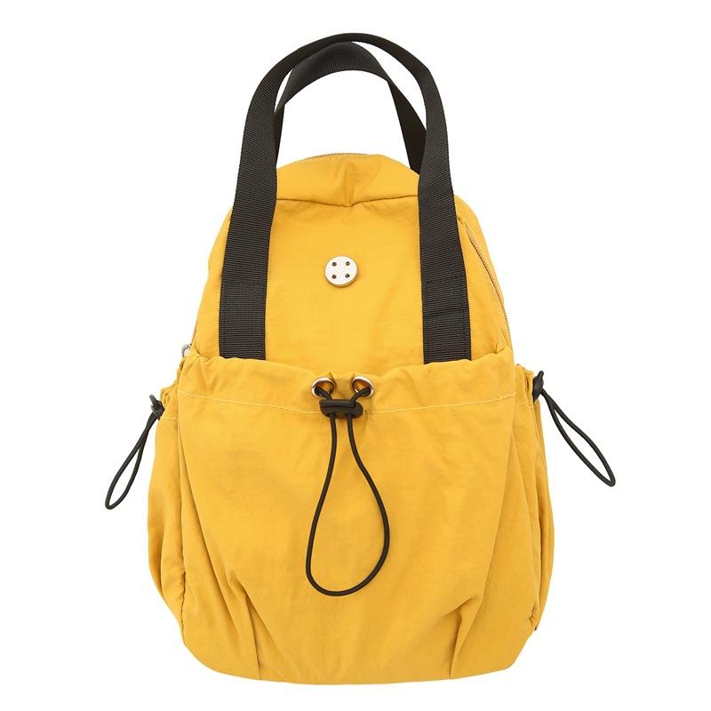 

Легкая дорожная повседневная сумка, сумка-мешок на кулиске, двухплечевая сумка кросс-боди двойного назначения, сумка кросс-боди для поездок на работу жёлтый