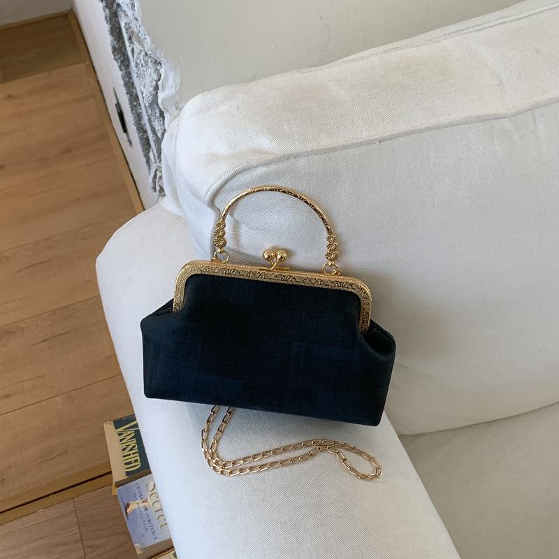 Chinesischer Stil Elegante Clip-Schultertaschen für Damen Vielseitige Damen-Ketten-Umhängetasche Tragbare Damen-Handtaschen Geldbörse