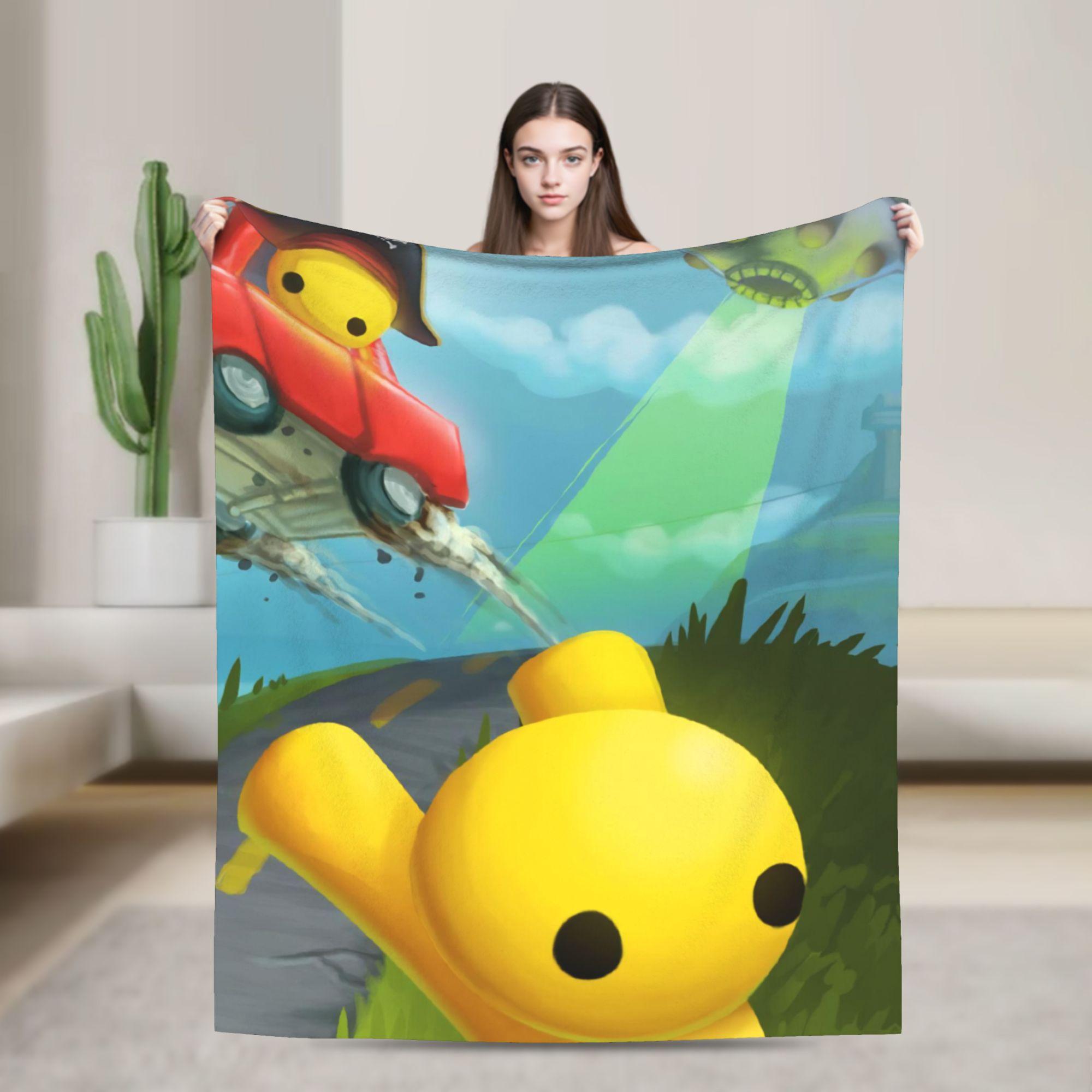 

Wobbly Life Sandbox Game Blanket Cartoon Funny Flannel Novelty Warm Throw Blankets for Coverlet Decoration Outdoor 50x60in