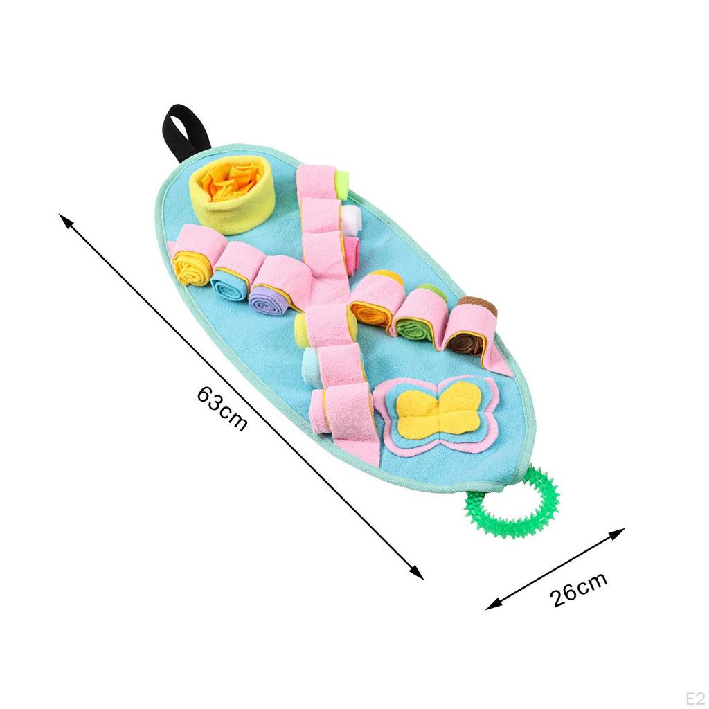 Pet Foraging Mat Portable with Buckle Enrichment Toy Slow Feeder Interactive Feeding Dog