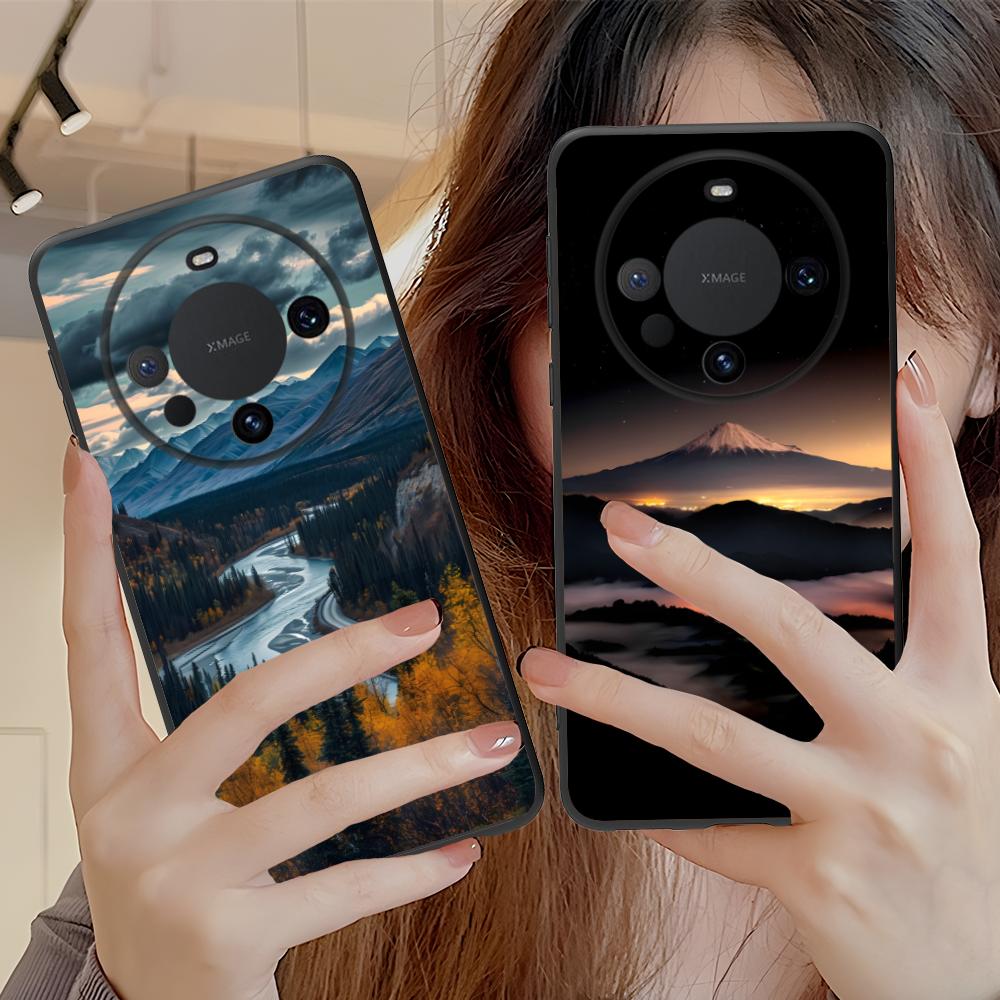 Mountain Forest Mobile Phone Case for Huawei Mate 60 50 40 30 20 10 Pro Plus Lite E 5G Colorful Printing Cover Luxury Smartphone