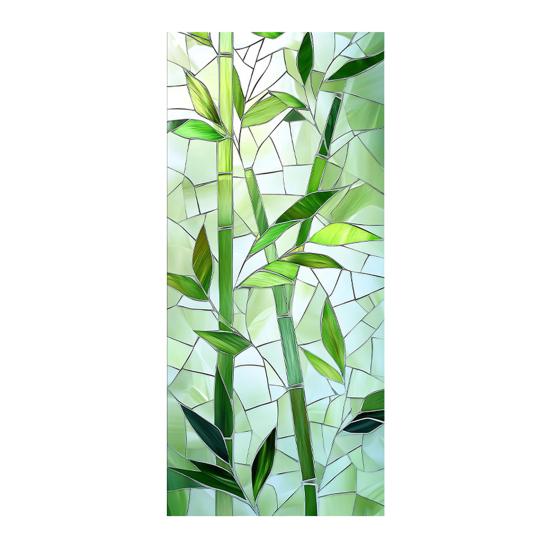 Yousheng Window Privacy Film Stained Glass Floral Static Window Cling Decorative UV Blocking Heat Control Glass Sticker for Glass Doors