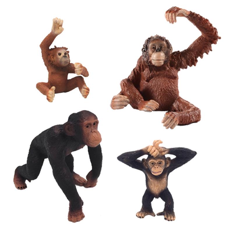 Cross-border Children's Educational Orangutan Model Toy: Handcrafted Static Chimpanzee Ornament