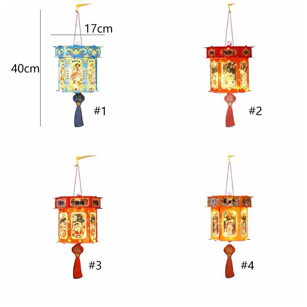 Chinese Style 2026 Snake Year Portable Lantern Traditional PVC New Year Luminous Lantern Transparent Waterproof Handheld Lantern