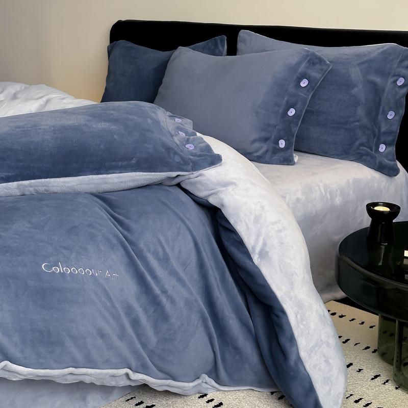 Lilang Milk Velvet 4-Piece Bedding Set