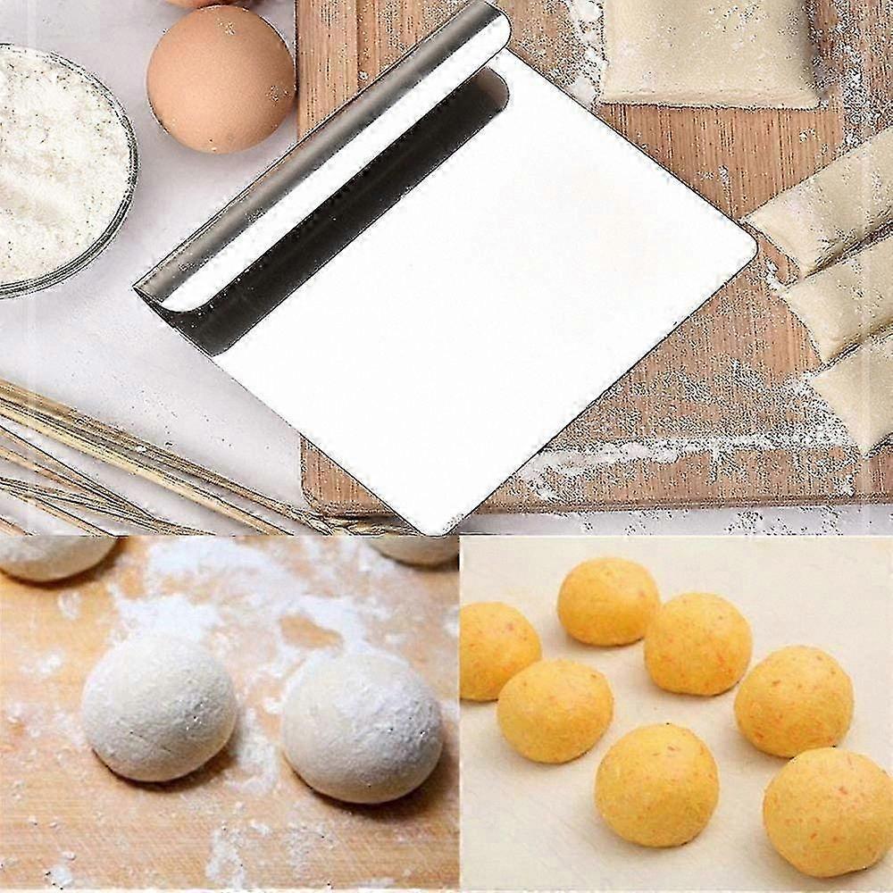 Stainless Steel Dough Cutter and Scraper for Kitchen Use Pizza Crepe Vegetable Fruit Baking Tool Spatula Accessory