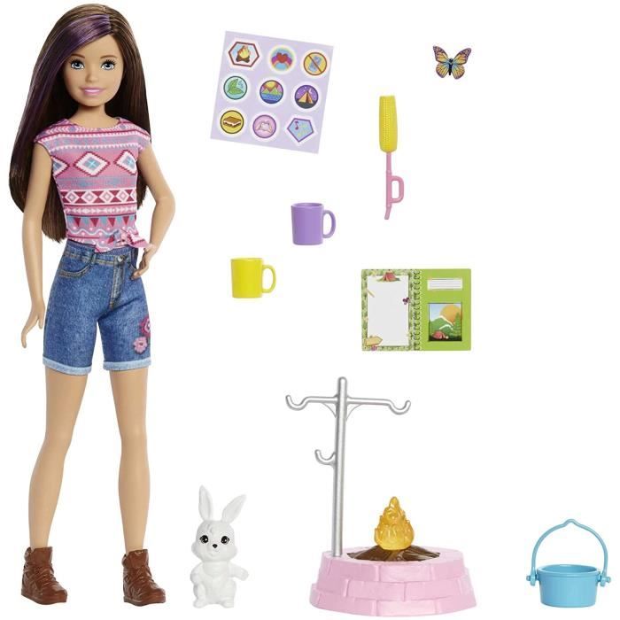 Playset de camping barbie - barbie - barbie dreamtopia - mixte - 3 ans et plus