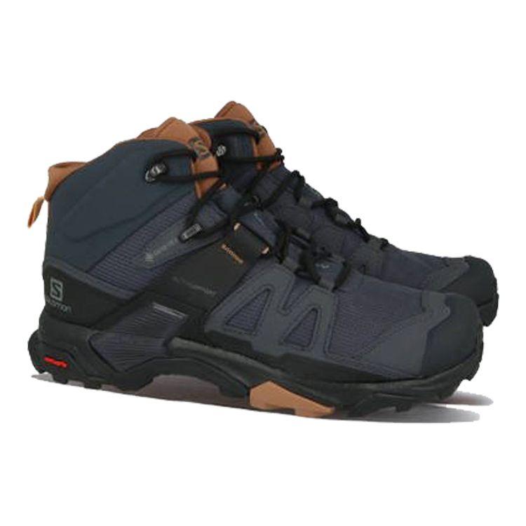 SALOMON X Ultra 4 Mid Gtx Comfortable Shock Absorbing Non-Slip Durable Breathable Lightweight Hiking Shoes Women Hiking Shoes Black 412956