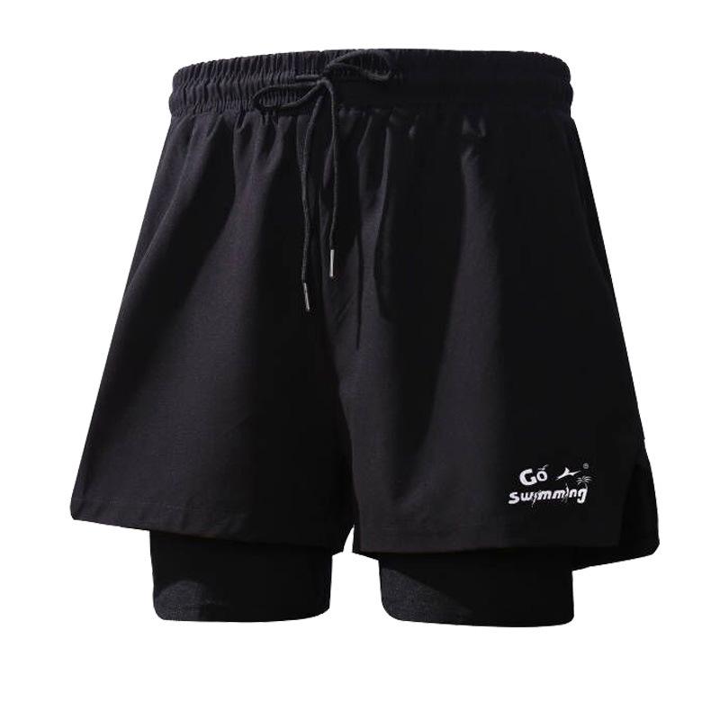 Costume da bagno anti-imbarazzo nuovo ad asciugatura rapida taglia grande angolazione piatta costume da bagno per sorgente termale pantaloncini da spiaggia costumi da bagno da uomo e da donna