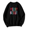 Damenmode Lässig Langärmlig Locker Weihnachten Bedruckt Rundhals Pullover Hoodie Sweatshirt