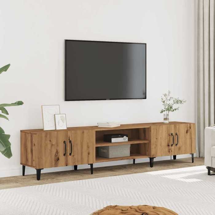 VidaXL TV Cabinet Artisan Oak 180x31.5x40 Cm Engineered Wood, Tv Stand, Media Cabinet, Hifi Cabinet, Tv Unit, Unit 857144