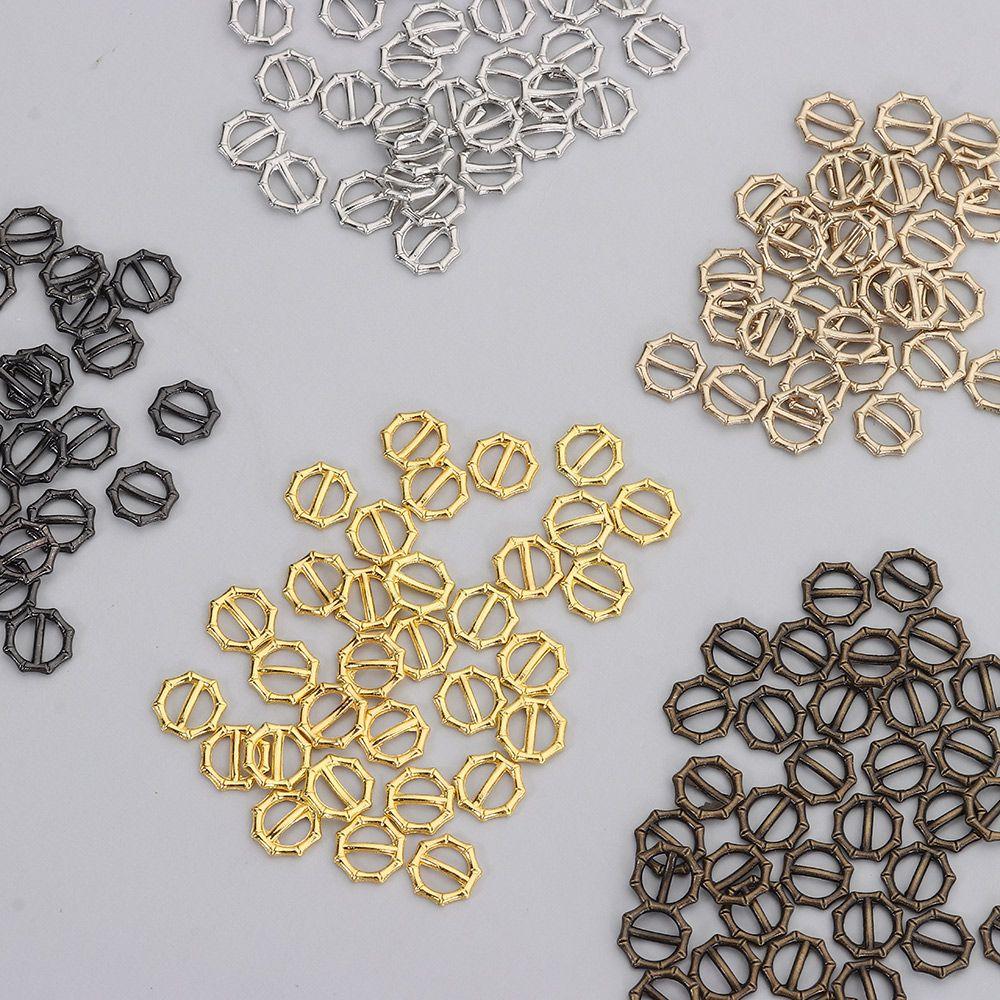40pcs 5mm Tri-glide Belt Buckle Mini Ultra-small Doll Bags Buckles Metal DIY Small Strap Buckles Doll Buttons Shoes Accessories