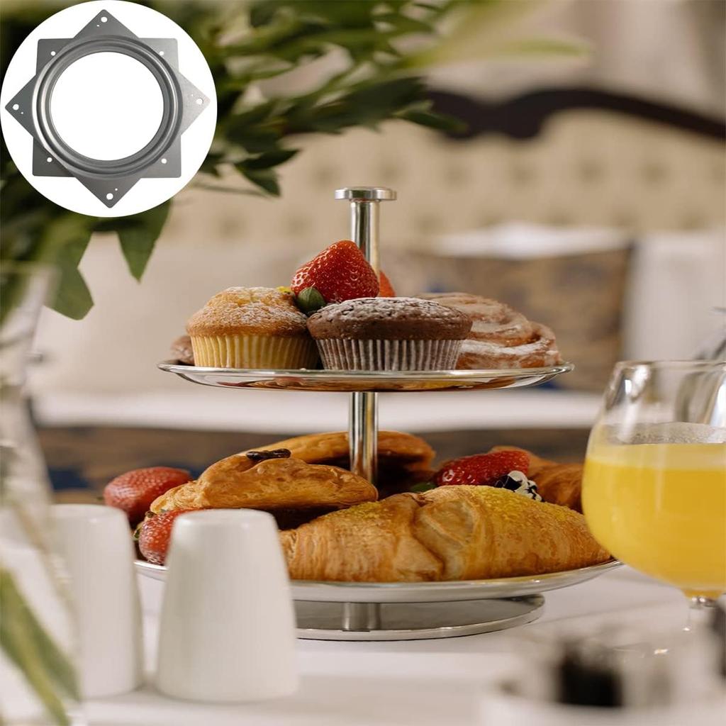 1 Pcs 6 Inch Sn Turntable Bearings Sn Turntable Lazy Sn Turntable Square Rotating Bearing Plate Lazy Sn Hardware Swivel Plate, for Swivel