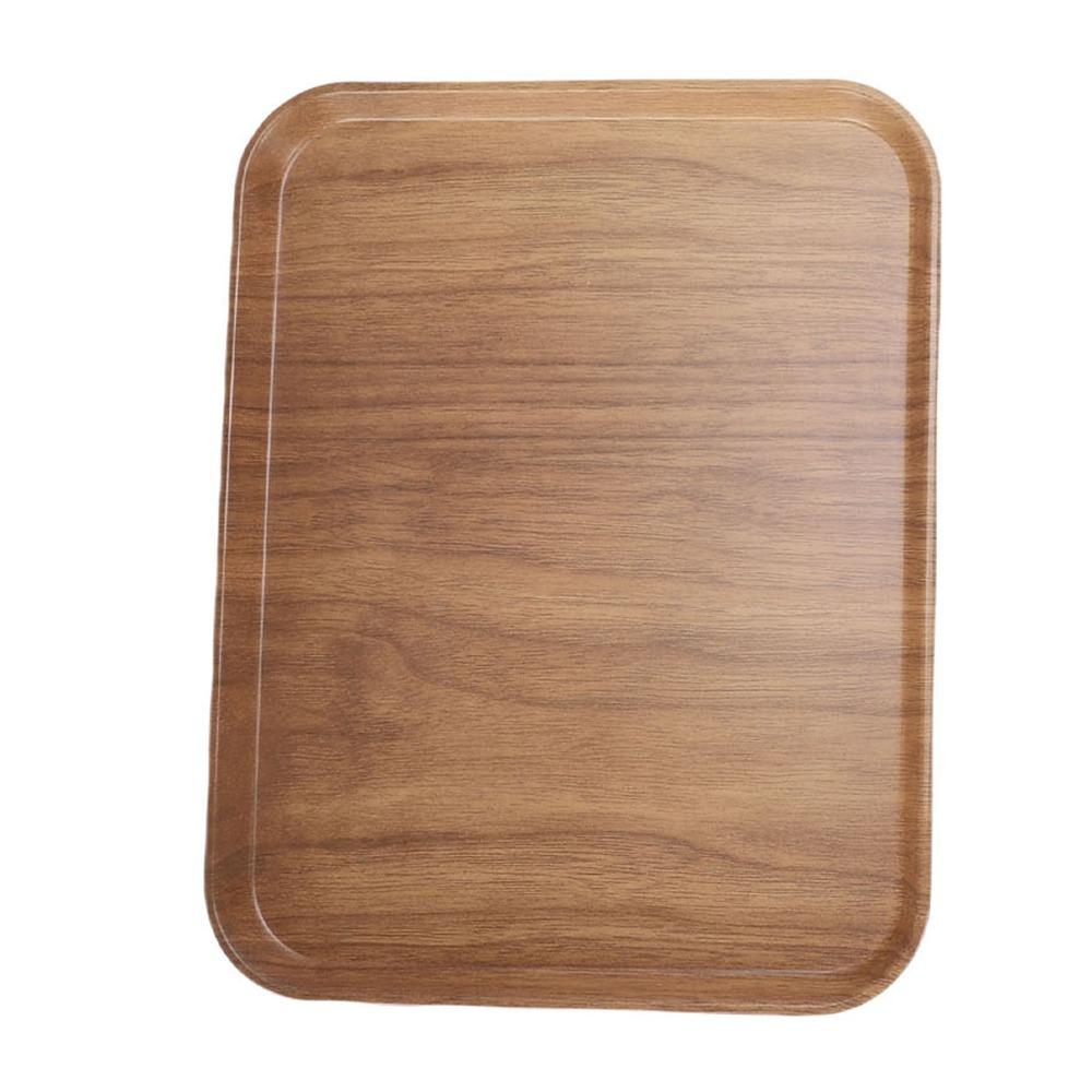 3Pcs Raised Edge Food Tray Melamine Storage Platter Exquisite Breakfast Serving Trays Tea