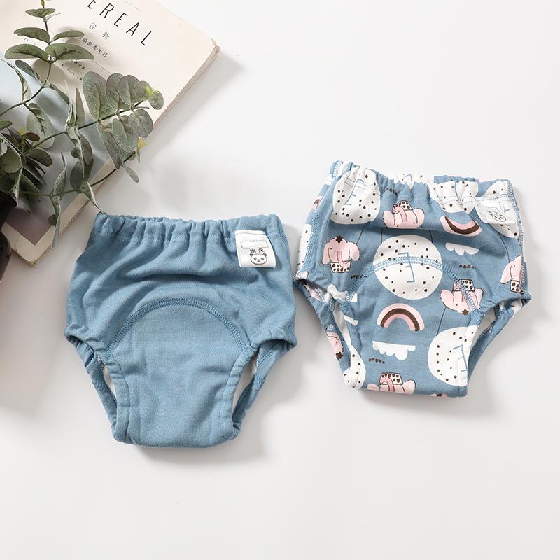 Shabumoto Baby 4-Layer Cotton Learning Pants - Leak-Proof, Breathable & Washable Toddler Training Pants