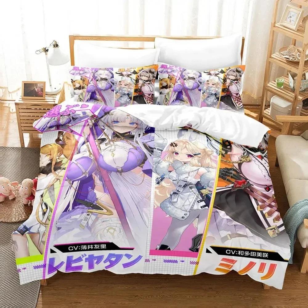 Comfortable Anime Print Duvet Cover Set With Duvet Cover And Pillowcases King Queen Twin Sizes For All Ages