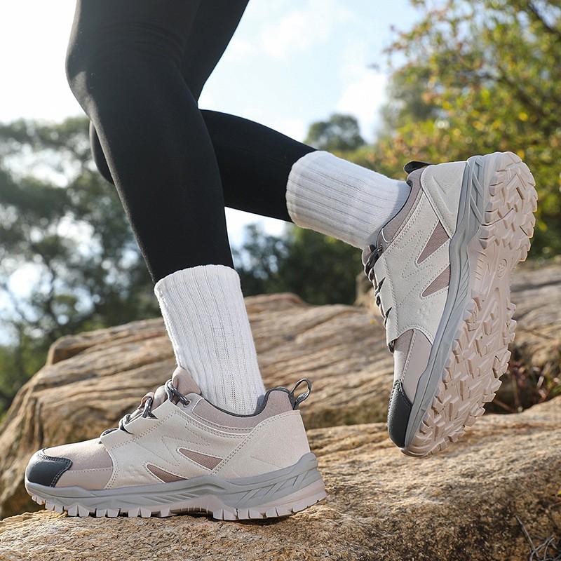 Unisex Low-Cut Hiking Shoes Trail Walking Mountain Climbing Camping Slip-Resistant Rubber Sole Breathable Mesh Lining