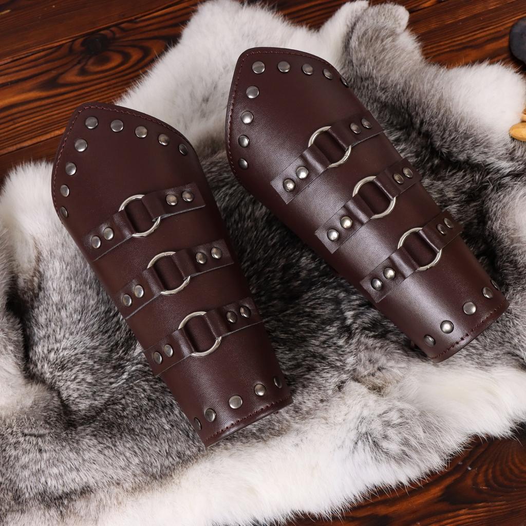 1 Stück Herren Mittelalter Cosplay PU-Leder Rüstung Armstulpen Schnürung Wikinger Pirat Ritter Handschuhe Handgelenkband Armschutz Steam Punk