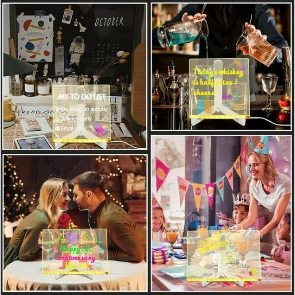 Lumiboard LED Zeichentafel(12 Farbstifte), 2025 Neues LED-Board 3 Stile, Zeichenbrett - mit verstellbarem Ständer für Büro Schule Zuhause