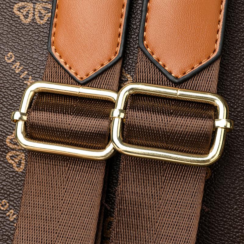 Multi-Function Backpack Women's Large Capacity Schoolbag Print Shoulder Crossbody Bag Travel Backpack