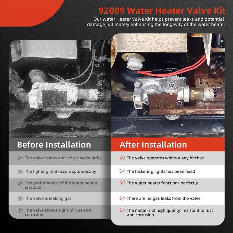 A58X-93870 92089 10 Gallon RV Water Heater Gas Valve Assembly For Dometic Atwood G10 GC10 GCH10 GH10 SVC 10 Gal