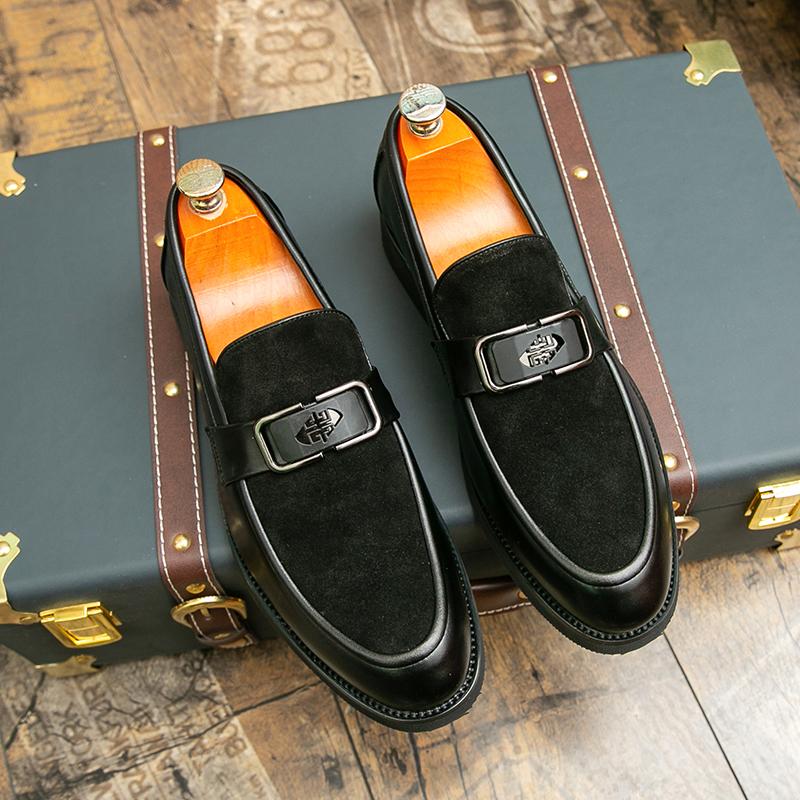 Fashion Luxury Men Business Loafers Men Comfortable Breathable Brand Leather Shoes British Business Office Travel Shoes Men Sizes 38-47