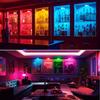 Under Cabinet Lights RGB LED Spotlight 12 Color Night Light Rechargeable Wireless Dimmable With Remote Control Wine Cabinet Light
