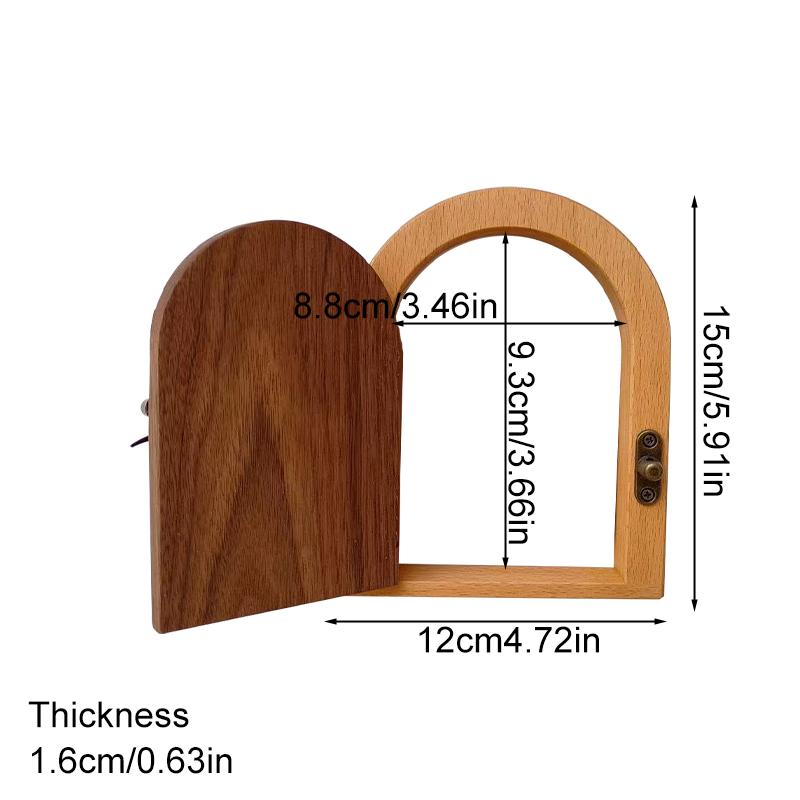 1Pc Switch Panel Indoor Wall Stickers Cute Decorative Frame Creative Solid Wooden Anti-electric Protection Cover