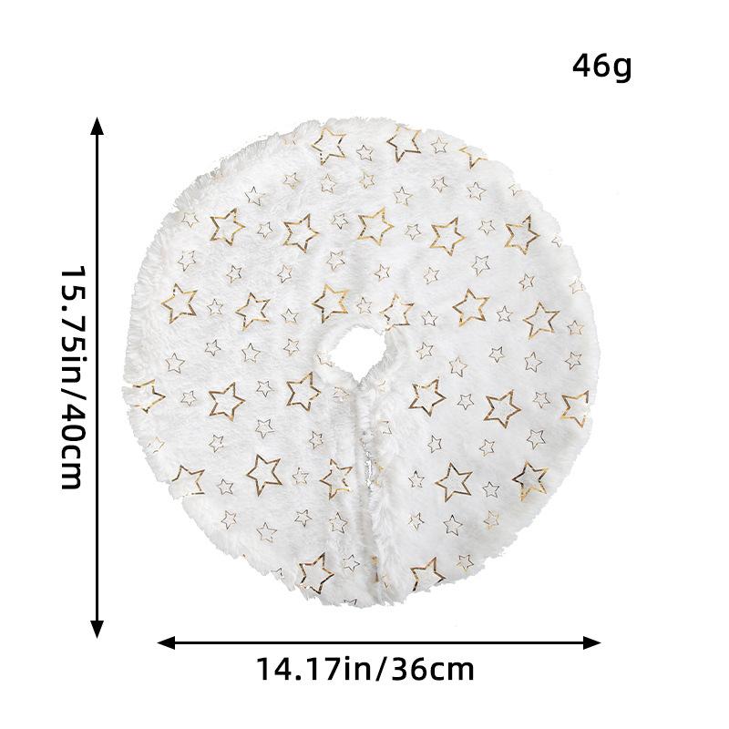Snow Mini Christmas Tree Skirt Desktop Christmas Tree Base Decoration Cute Star Tree Skirt Ornaments