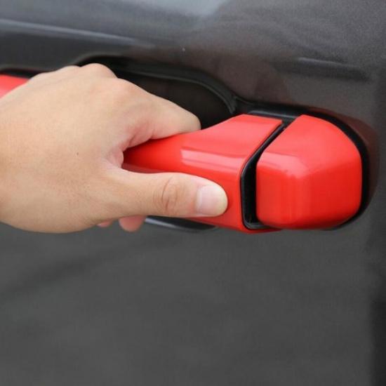Car Door Handle Cover Trim Bezel For Jeep Wrangler JL 2018- Accessories Red