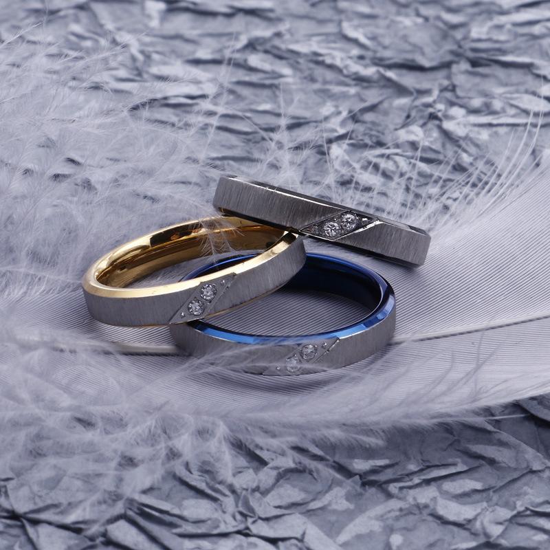 Schlichter Edelstahl Sandring, Unisex Galvanisierter Gold Diamantring Kann Sein