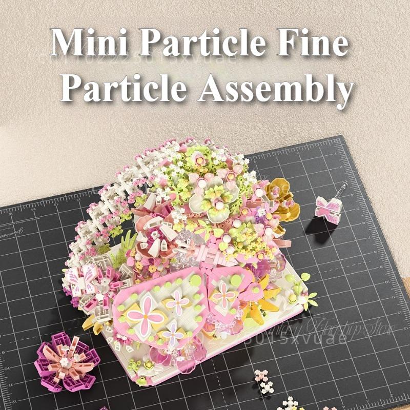 New Butterfly Building Blocks Assembly Simulation Flower DIY Model Assembly Toys Desktop Decoration Children's Birthday Gift