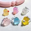 Fashion Halloween Luminous Keychain Cartoon Spooky Ghost Keyring Pendant Creative Backpack Decoration Accessories Couple Gifts